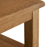 Zelah Oak Large Coffee Table - Close up of corner of table