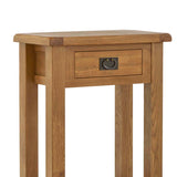 Zelah Oak Telephone Table - Close up of top of table