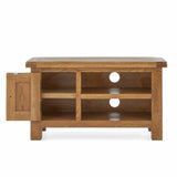 Zelah Oak 90cm TV Stand - Front view with door open