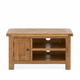 Zelah Oak 90cm TV Stand - Front view showing top