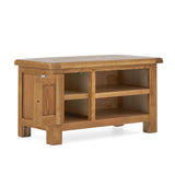 Zelah Oak 90cm TV Stand - Side view with door opening