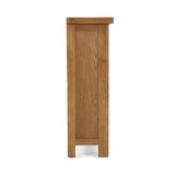 Zelah Oak Small Bookcase - Side on view