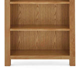 Zelah Oak Large Bookcase - Close up of base of bookcase