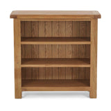 Zelah Oak Small Bookcase - Front view showing top