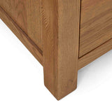 Zelah Oak Large Computer Desk - Foot of desk