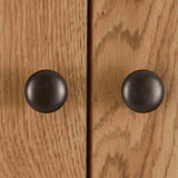 Zelah Oak Display Cabinet - Close up of display cabinet  handles