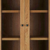 Zelah Oak Display Cabinet - Close up of display cabinet