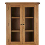 Zelah Oak Display Cabinet - Close up of display cabinet