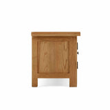 Zelah Oak 200cm TV Stand - Side on view