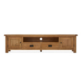 Zelah Oak 200cm TV Stand by Roseland Furniture