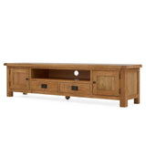 Zelah Oak 200cm TV Stand - Side view