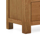 Zelah Oak 2 over 2 Drawer Chest of Drawers - Feet