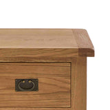 Zelah Oak 2 over 2 Drawer Chest of Drawers - Close up of top of chest