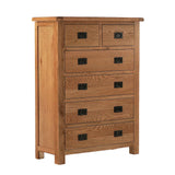 Zelah Oak 2 Over 4 Drawer Chest by Roseland Furniture