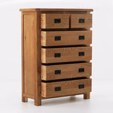 Zelah Oak 2 Over 4 Drawer Chest