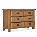 Zelah Oak 3+3 Drawer Chest by Roseland Furniture