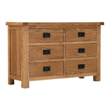 Zelah Oak 3+3 Drawer Chest by Roseland Furniture