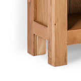 Surrey Oak Slim Bookcase - Close up of feet