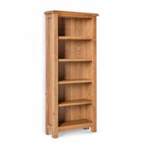 Surrey Oak Slim Bookcase - Side view