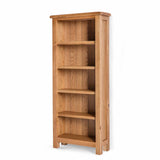 Surrey Oak Slim Bookcase - Side view