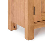 Surrey Oak Small Cupboard - Close up of feet of Cupboard