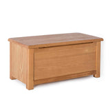 Surrey Oak Blanket Box / Ottoman - Side view