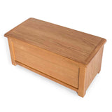 Surrey Oak Blanket Box / Ottoman - Arial view