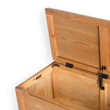 Surrey Oak Blanket Box / Ottoman - Close up of inside of box