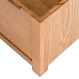 Surrey Oak Blanket Box / Ottoman - Close up of corner and foot of box