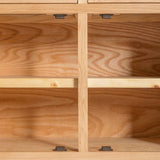 internal view of large cupboard on London Oak Large Sideboard