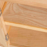 London Oak Large Sideboard - Close up of shelves inside cupboard