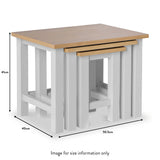 Farrow Grey Nest of Tables dimensions