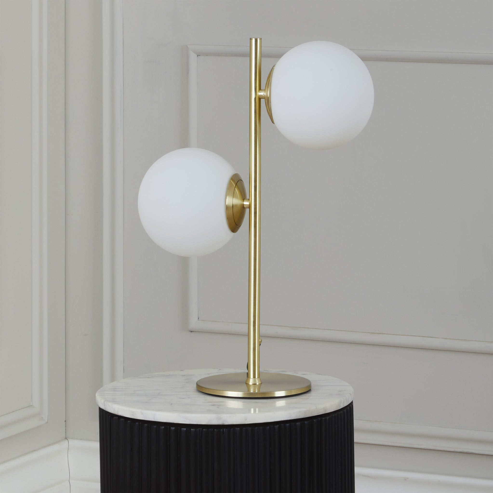 White shop orb lamp