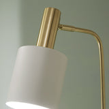 Biba Marble Footed White and Gold Retro Floor Lamp close up