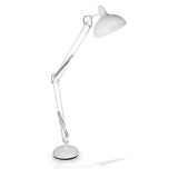 Alonzo Matt White Metal Task Floor Lamp from Roseland Furniture