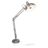 Alonzo Brushed Chrome Titling Metal Task Floor Lamp