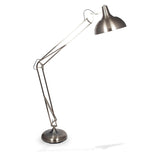 Alonzo Large Brushed Chrome Metal Task Floor Lamp