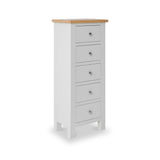 Farrow Grey 5 Drawer Tallboy Chest from Roseland Furniture