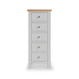 Farrow Grey 5 Drawer Tallboy Chest