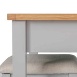 Farrow Grey Dressing Table Set - Nested Stool side on view