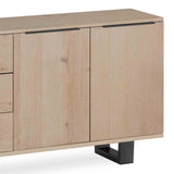 Oak Mill Small Sideboard - Metal Base - White Oil by Roseland Furniture