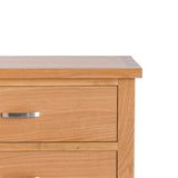 London Oak 5 Drawer Chest - Close up of drawer