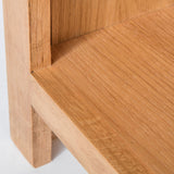 Surrey Oak Mini Bookcase - Close up of bottom shelf