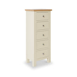 Farrow Cream 5 Drawer Tallboy Chest from Roseland Furniture