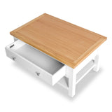 Farrow White Coffee Table with storage