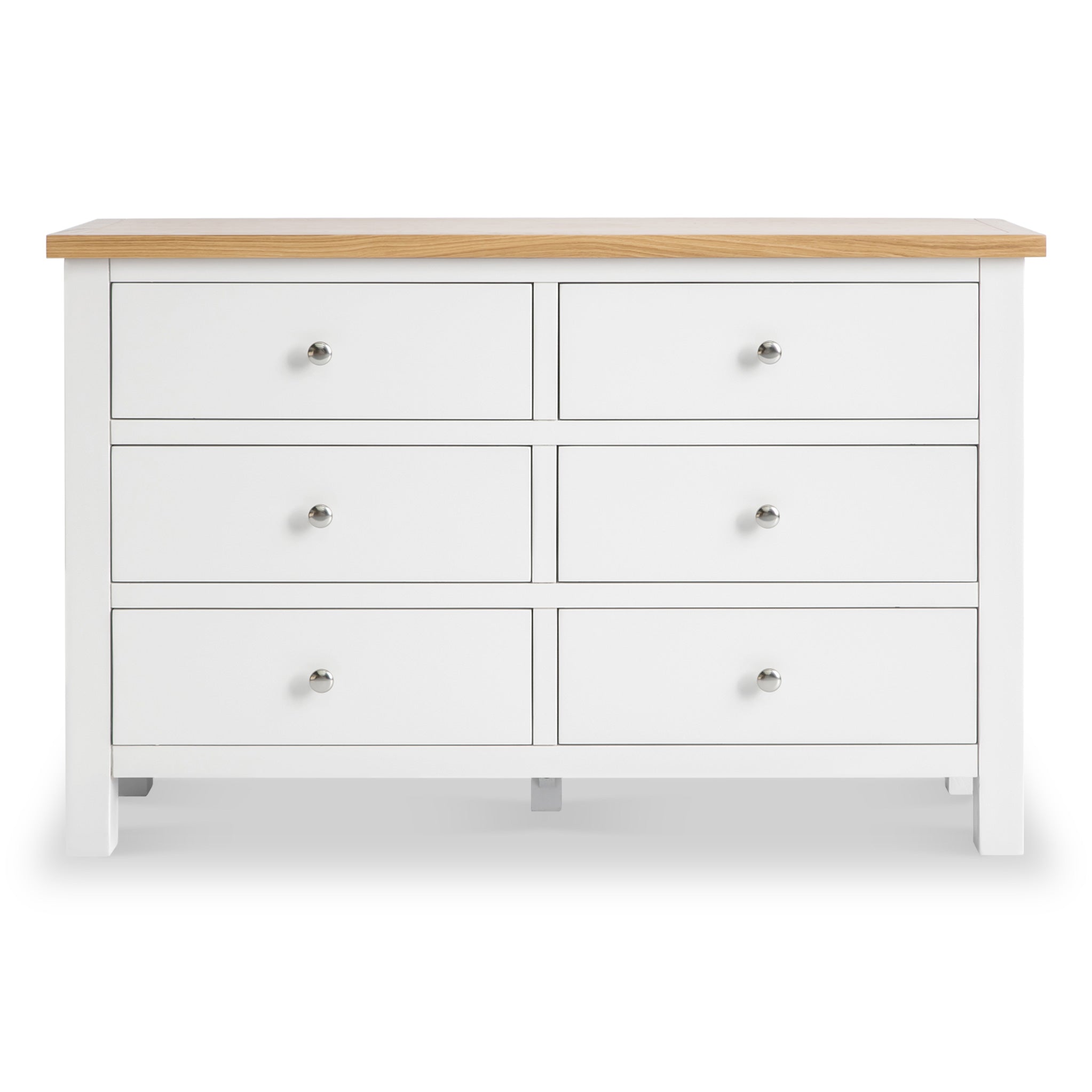 White six drawer chest deals of drawers