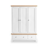 Farrow White 3 Door Wardrobe with Storage Drawers