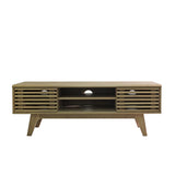 Brunswick Oak Effect Slatted TV Stand Unit from Roseland