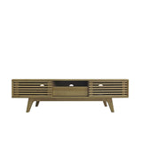 Brunswick Oak Effect Slatted Wide TV Unit stand from Roseland