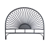 Larissa Black Double Rattan Headboard from Roseland Furniture